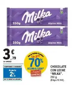 E.Leclerc MILKA Chocolat con leche oferta
