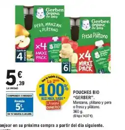 E.Leclerc GERBER Pouches bio oferta