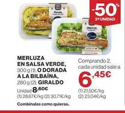 Supercor Merluza en salsa verde o dorada a la bilbaína giraldo oferta
