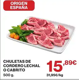 Supercor Chuletas de cordero lechal o cabrito oferta