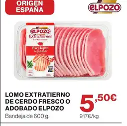 Supercor ELPOZO Lomo extratierno de cerdo fresco o adobado oferta