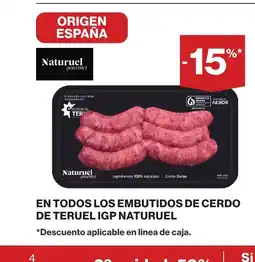 Supercor En todos los embutidos de cerdo de teruel igp naturuel oferta
