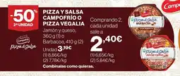 Supercor Pizza y salsa campofrío o pizza vegalia oferta