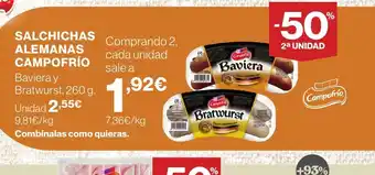Supercor CAMPOFRÍO Salchichas alemanas oferta