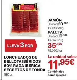 Supercor Loncheados de bellota ibéricos 50% raza ibérica secretos de tonda oferta