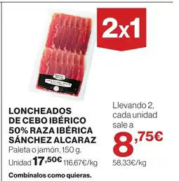 Supercor Loncheados de cebo ibérico 50% raza ibérica sánchez alcaraz oferta