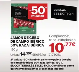 Supercor Jamón de cebo de campo ibérico 50% raza ibérica oferta