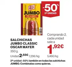 Supercor OSCAR MAYER Salchichas jumbo classic oferta