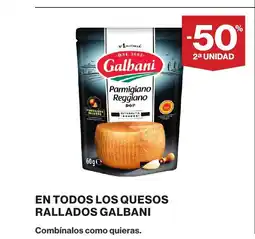 Supercor GALBANI En todos los quesos rallados oferta
