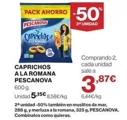 Supercor PESCANOVA Caprichos a la romana oferta