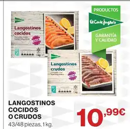Supercor Langostinos cocidos o crudos 43/48 piezas oferta