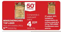 Supercor TOP LIDER Minisándwiches oferta