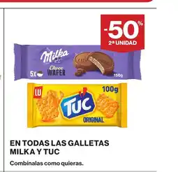 Supercor En todas las galletas milka y tuc oferta