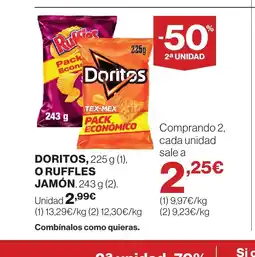 Supercor DORITOS O RUFFLES Jamón oferta