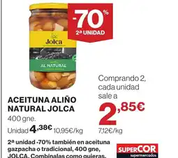 Supercor JOLCA Aceituna aliño natural oferta