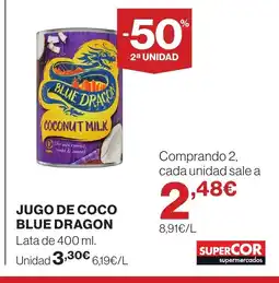 Supercor BLUE DRAGON Jugo de coco oferta