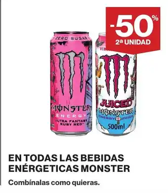 Supercor MONSTER En todas las bebidas enérgeticas oferta