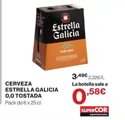 Supercor ESTRELLA GALICIA 0,0 TOSTADA cerveza oferta