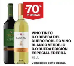 Supercor Vino tinto d.o ribera del duero roble o vino blanco verdejo d.o rueda edición especial ederra oferta