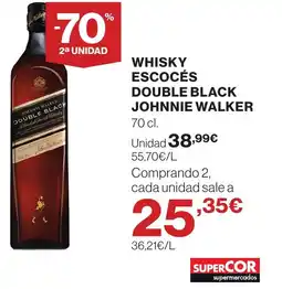 Supercor JOHNNIE WALKER Whisky escocés double black oferta