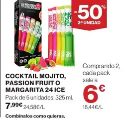 Supercor Cocktail mojito, passion fruit o margarita 24 ice oferta