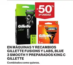 Supercor GILLETTE En máquinas y recambios gillette fusion5 y labs, blue 3 smooth y preparados king c oferta