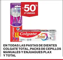 Supercor En todas las pastas de dientes colgate total, packs de cepillos manuales y enjuagues plax y total oferta
