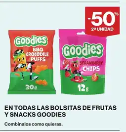 Supercor GOODIES En todas las bolsitas de frutas y snacks oferta