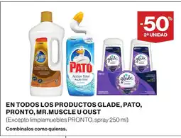 Supercor En todos los productos glade, pato, pronto, mr.muscle u oust oferta