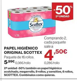 Supercor SCOTTEX Papel higiénico original oferta