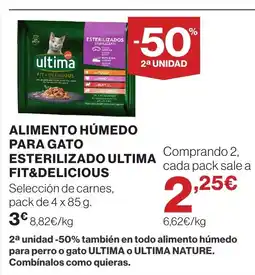 Supercor Alimento húmedo para gato esterilizado ultima fit & delicious oferta