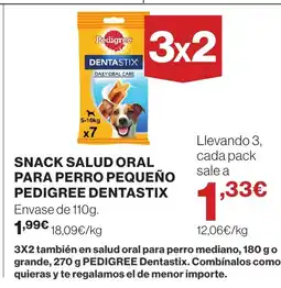 Supercor DENTASTIX Snack salud oral para perro pequeño oferta
