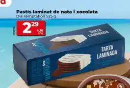 Maxi Dia DIA TEMPTATION Pastís laminat de nata i xocolata oferta