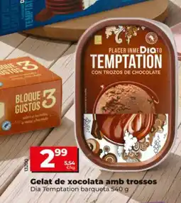 Maxi Dia DIA TEMPTATION Gelat de xocolata amb trossos oferta