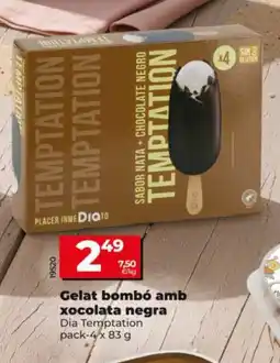Maxi Dia DIA TEMPTATION Gelat bombó amb xocolata negra oferta