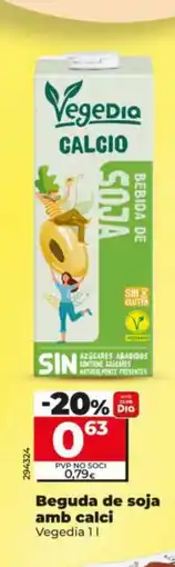 Maxi Dia VEGEDIA Beguda de soja amb calci oferta