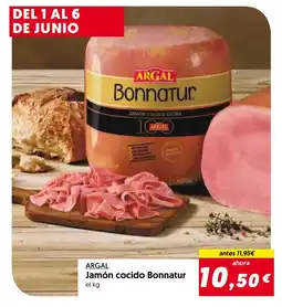 Hiper Usera ARGAL Jamón cocido Bonnatur oferta