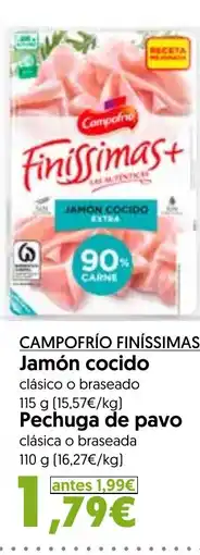 Hiper Usera CAMPOFRÍO FINÍSSIMAS Jamón cocido oferta