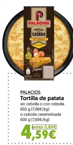 Hiper Usera PALACIOS Tortilla de patata oferta