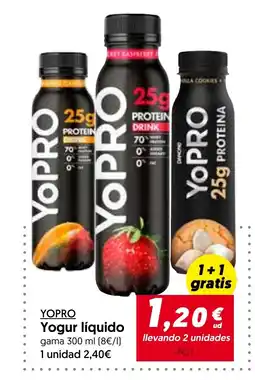 Hiper Usera YOPRO Yogur líquido gama oferta