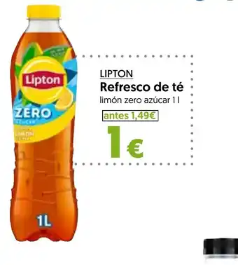 LIPTON Refresco de té limón zero azúcar