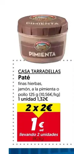 Hiper Usera CASA TARRADELLAS Paté oferta