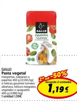 Hiper Usera GALLO Pasta vegetal oferta
