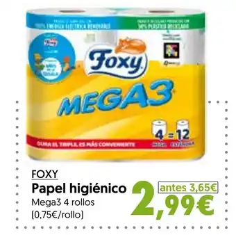 Hiper Usera FOXY Papel higiénico oferta