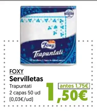 Hiper Usera FOXY Servilletas oferta