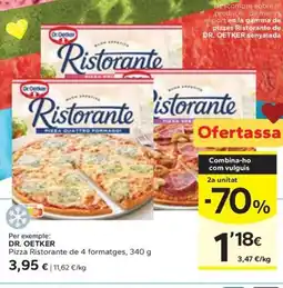 Caprabo DR OETKER Pizza Ristorante de 4 formatges oferta