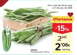 Caprabo EROSKI Mongeta plana oferta