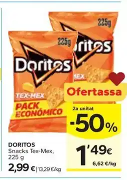 Caprabo DORITOS Snacks Tex-Mex oferta
