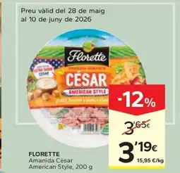 Caprabo FLORETTE Amanida Cèsar American Style oferta