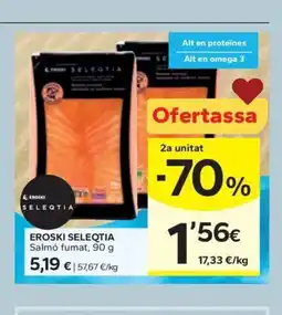 Caprabo EROSKI SELEQTIA Salmó fumat oferta